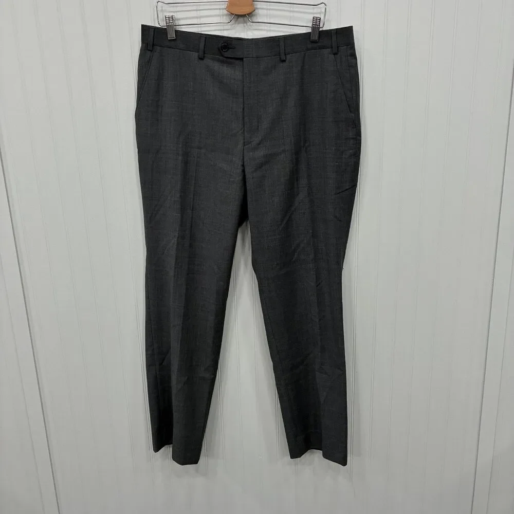 Lauren Ralph Lauren Men's W36 x L32 Gray Stretch Wool Straight Dress Pants